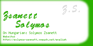 zsanett solymos business card
